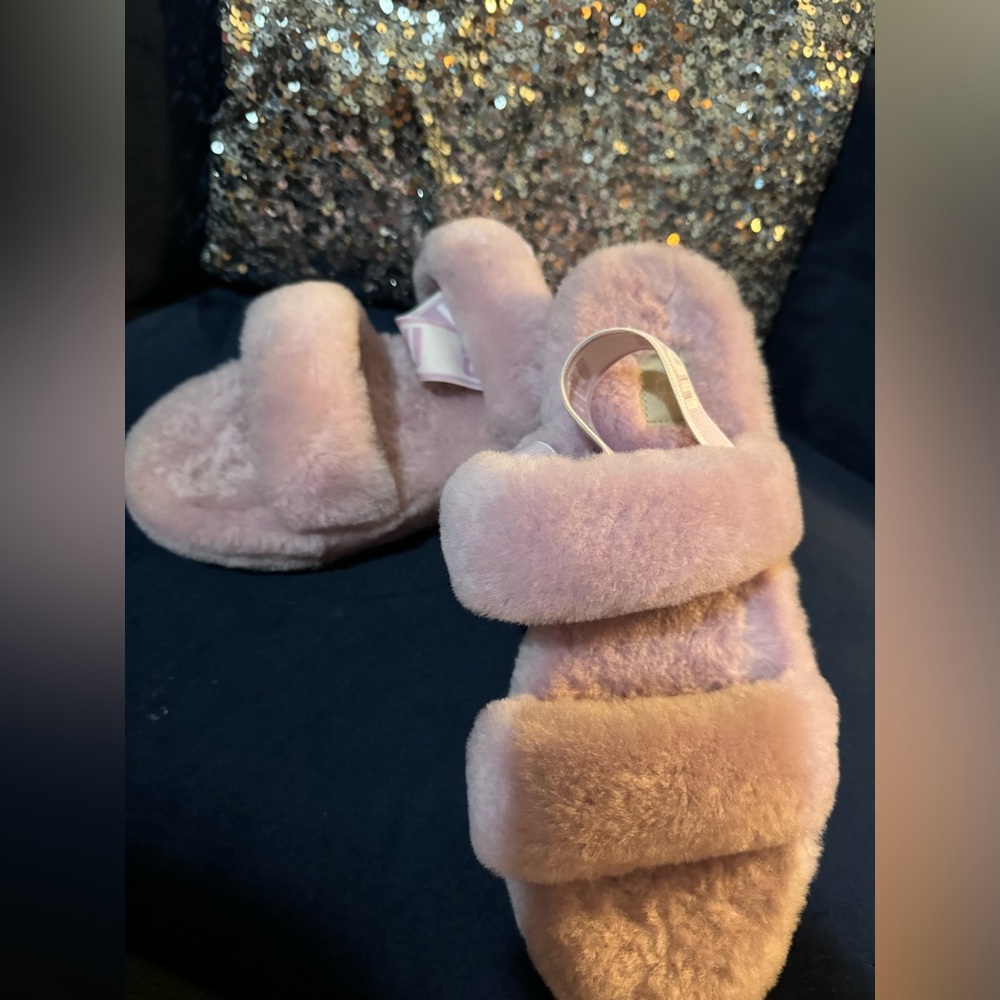 UGG WOMEN'S OH YEAH LILAC BLOOM SLIDES US 11 S/N 1107953